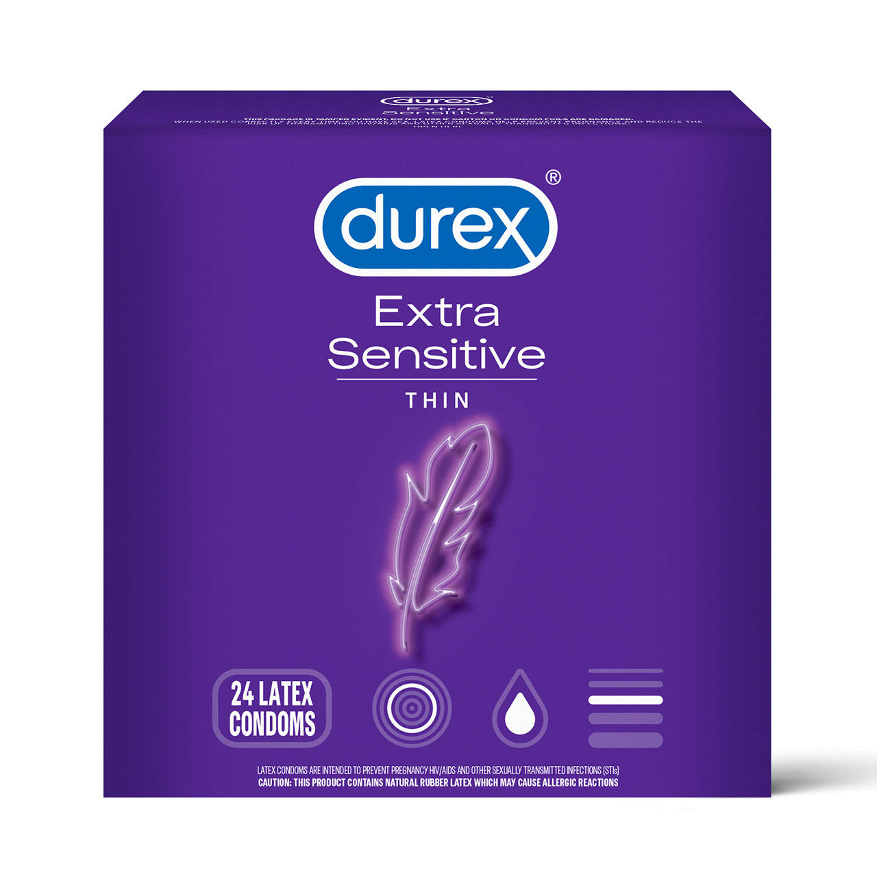 Durex Extra Sensitive Ultra Thin Condoms, 24 Ea